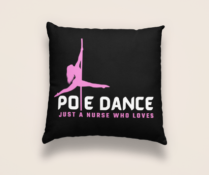 nurse pole dance throw pillow