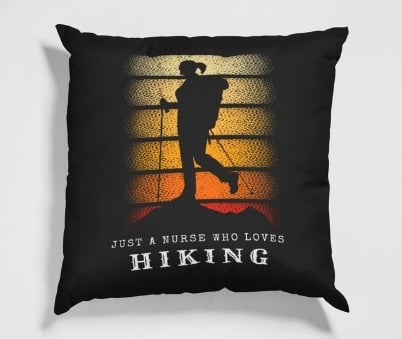 Nurse Hiker Throw Pillow