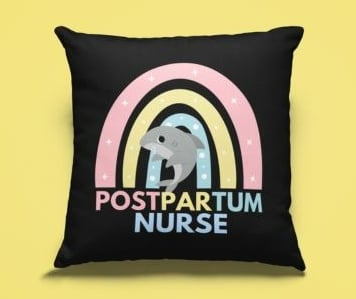 Postpartum Nurse Throw Pillow