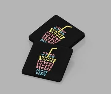 Coffee Scrub Rubber Gloves Coaster