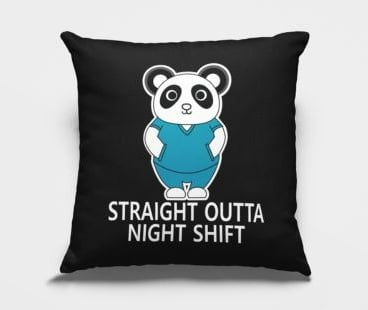 night shift nurse throw pillow