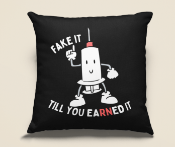 earned it throw pillow