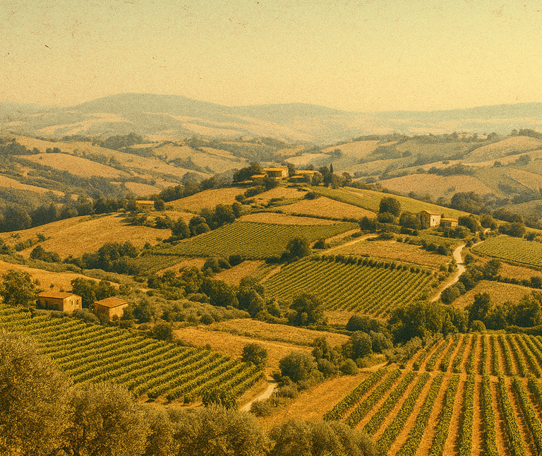 colline verdi ulivi vigneti Marche autentica
