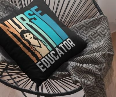 Nurse Educator Pillow on chair