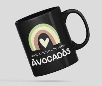 Just A Nurse Who Love Avocados Mug