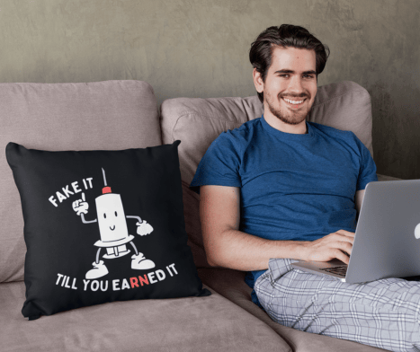 earned it throw pillow