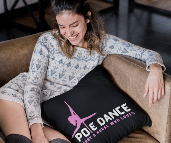 nurse pole dance throw pillow