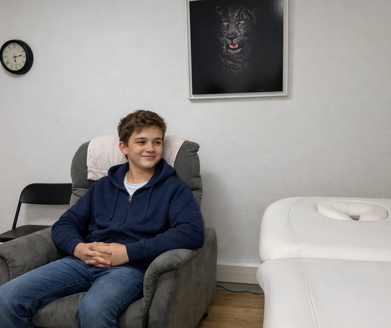 patient adolescent dans le cabinet MAKINELLE de Landerneau à Cap Saint-Luc proche de Brest