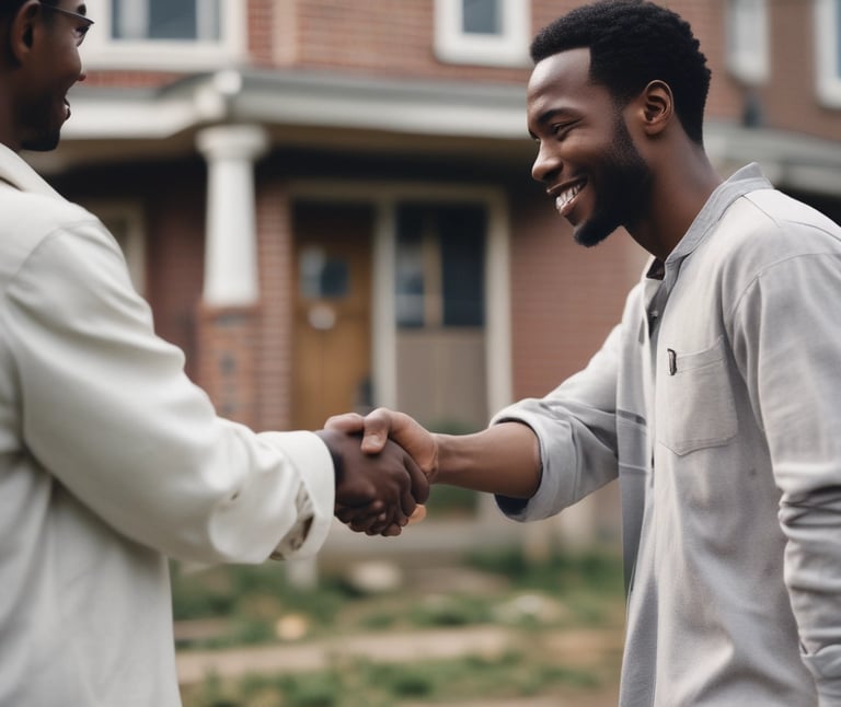 a man riding a skateboard down a street next to tall buildings