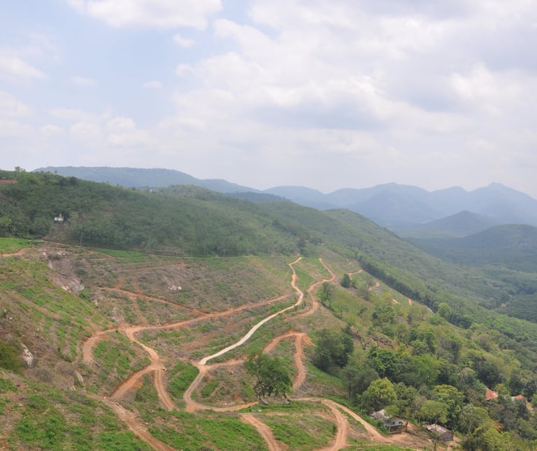 viewpoint in the mountains of Kerala, India 