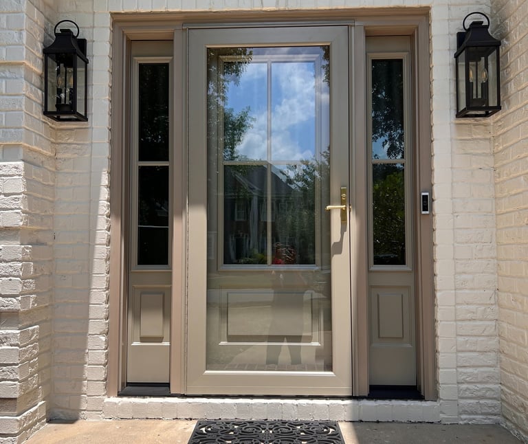 New modern front entry door installation by Uprise Renovation in Charlotte NC