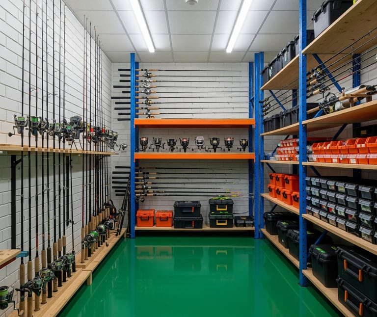 trastero pescador deportivo cañas pesca material nautico almacenaje seguro libre de humedad girona.