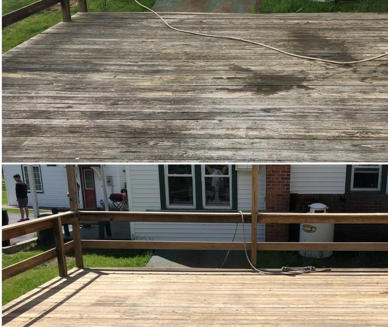 Wood deck pressure washing Brooksville FL