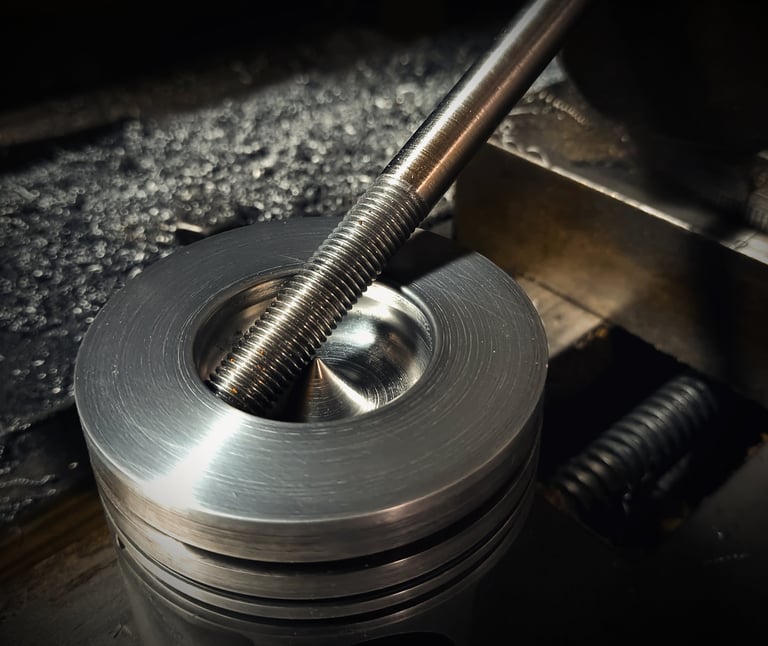 a machine is turning a cylinder into a cylinder