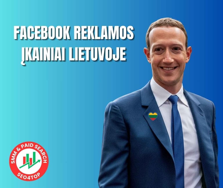 Facebook reklamos įkainiai Lietuvoje