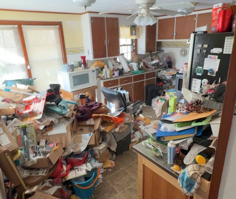 Residential junk removal service completed in Suffield CT