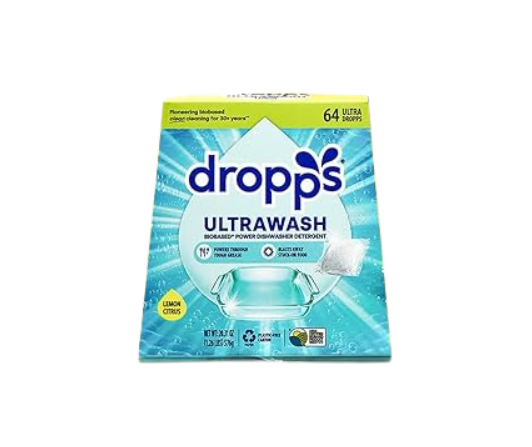Dropps non‑toxic fragrance‑free dishwasher detergent pods