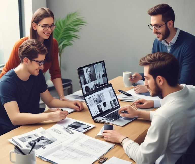 black blue and yellow textile