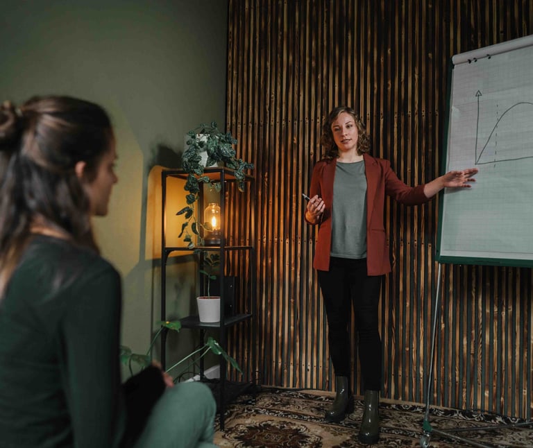 Sarah-Schmitt-in-einem-Stressmanagement-Kurs
