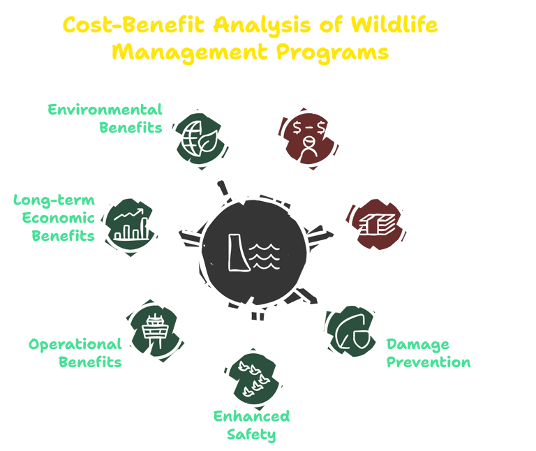 A diagram displaying the cost-benefit analysis of wildlife management programs