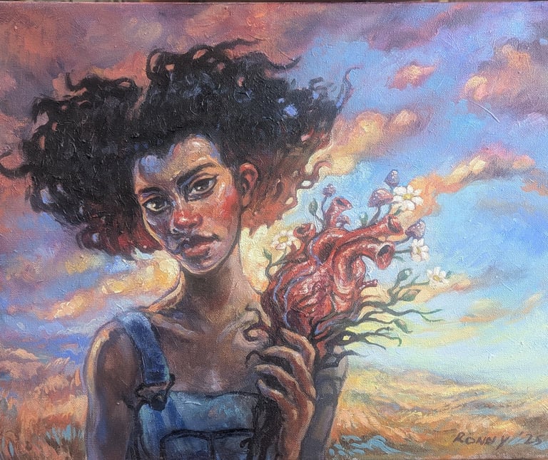 The Farmer oil painting on canvas by Ronny Vardy