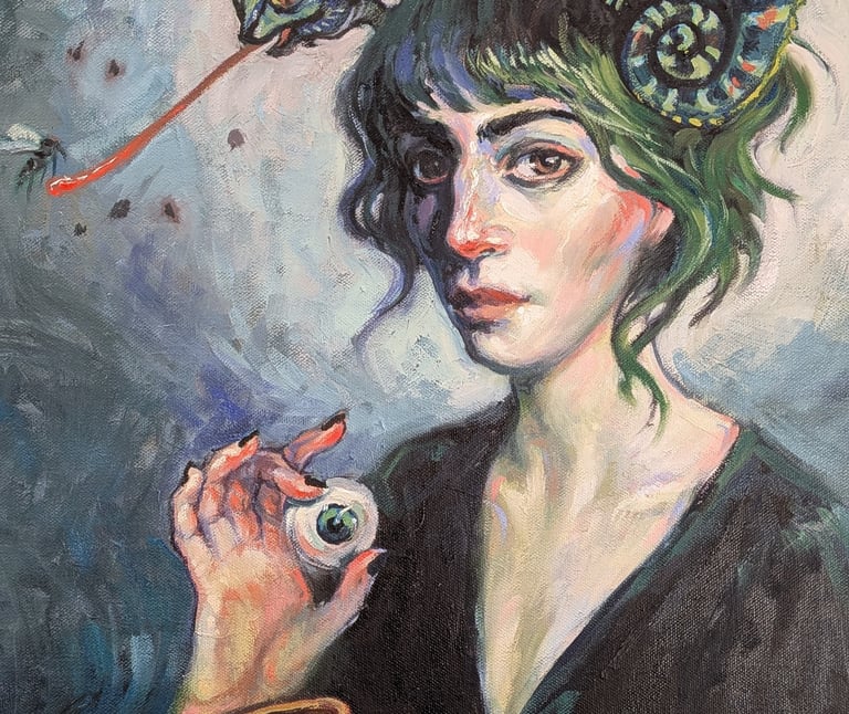 St. Lucy oil painting on canvas by Ronny Vardy