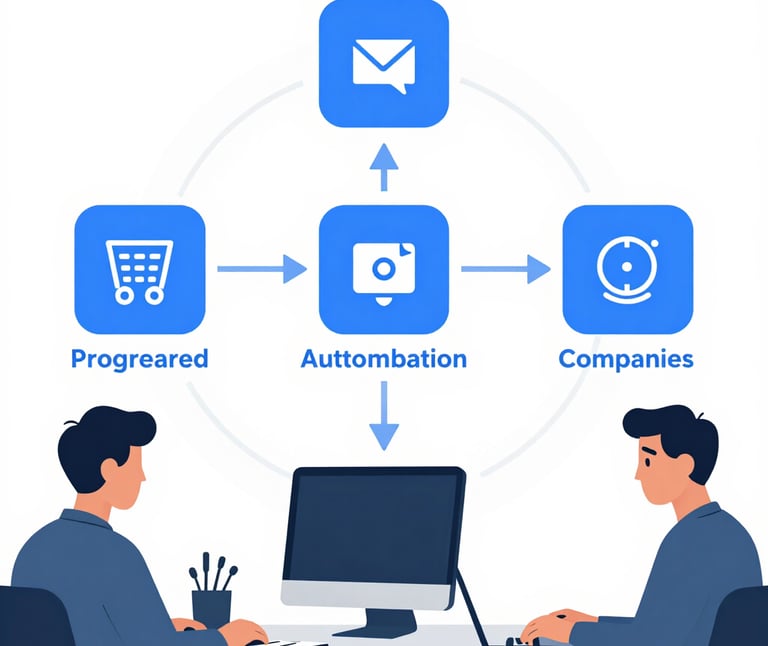 A professional consulting with a client over digital strategy documents in a modern office.