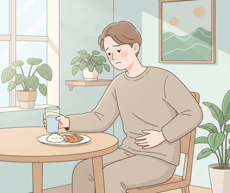 شعور بالغثيان بعد الأكل بسبب حصوات المرارة