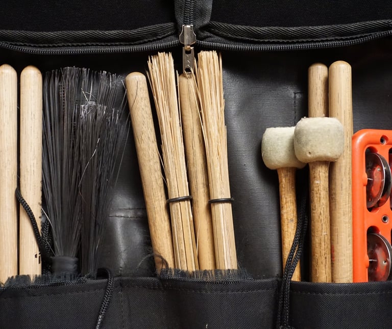 Diferentes baquetas para encontrar el tono perfecto