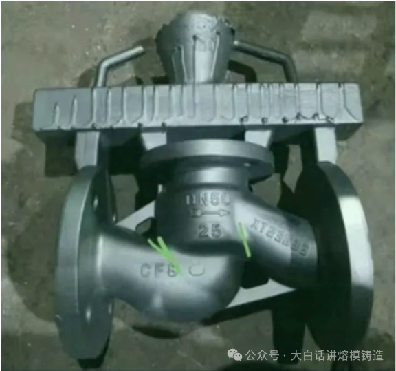 Freshly cast table leg