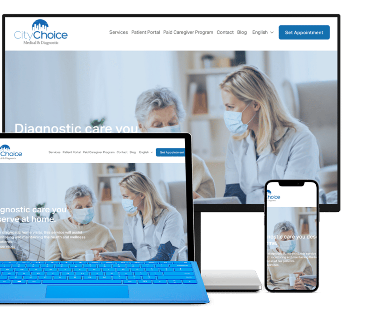 citychoice medical web mockup