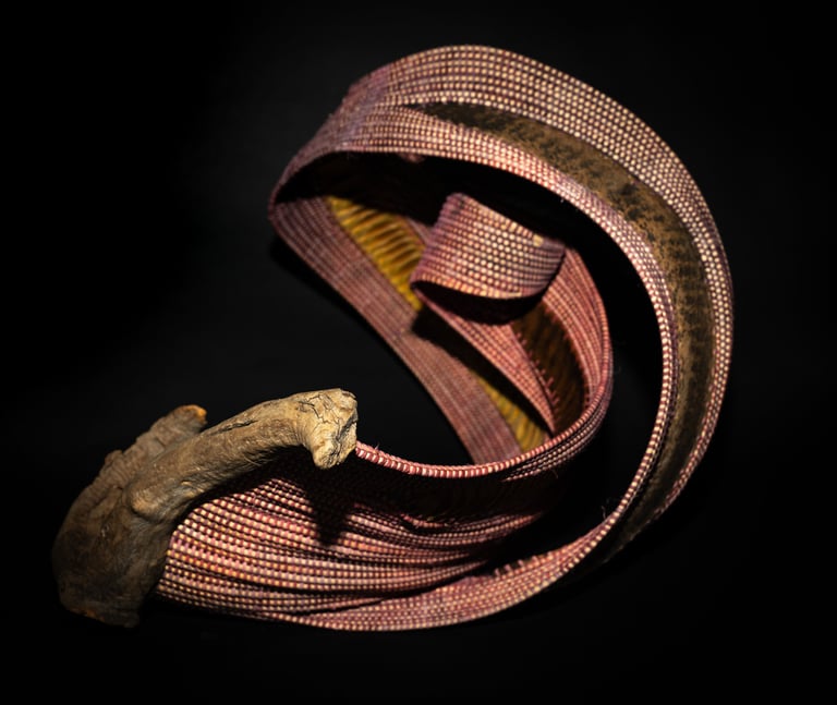 The Betrothed, 2023, cane, reed, driftwood, framboyan pods