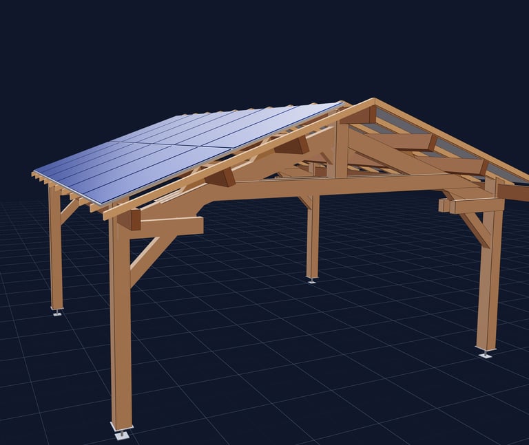 Carports personnalisés 3d compatibles solaire et panneau photovolaïque Aubenas ardeche