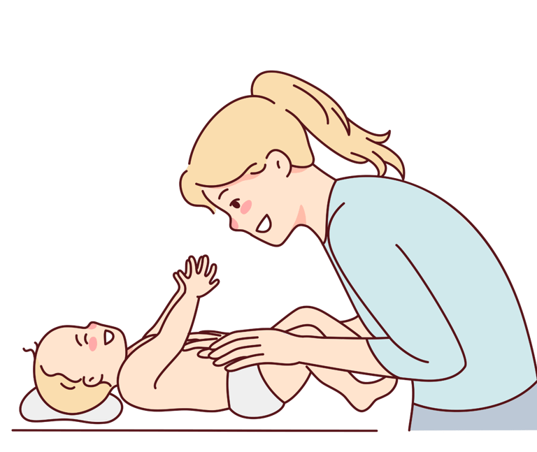 a woman in a diaperfective diaper