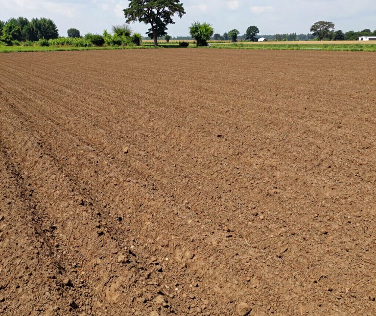 Panvel open plot with clear boundary markers and a bright sunny day.