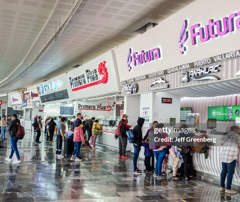 Farmacias y Cajeros en la Central de Autobuses del Norte