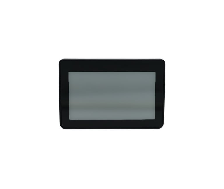 HMI touchscreen display with black frame
