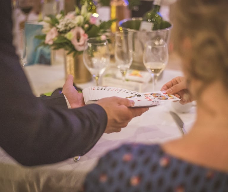 magie carte lors d'un mariage