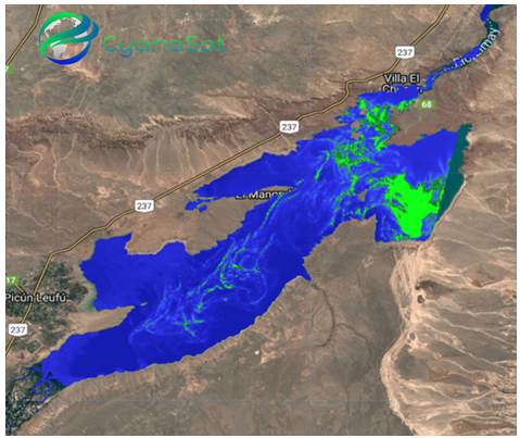 Embalse Ramos Mejía, Floración de cianobacterias diciembre 2024