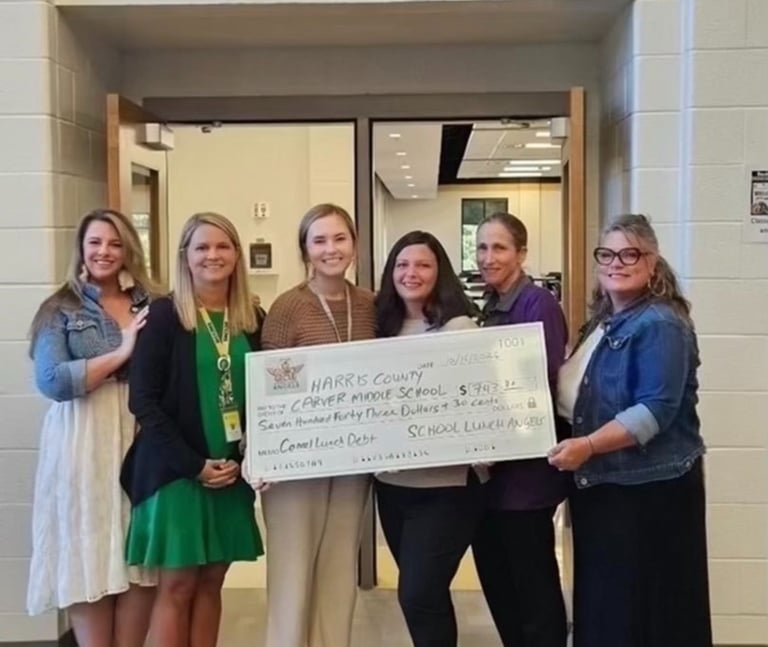 Harris County Carver Middle School Check Presentation to Eliminate School Lunch Debt - 10/18/2025