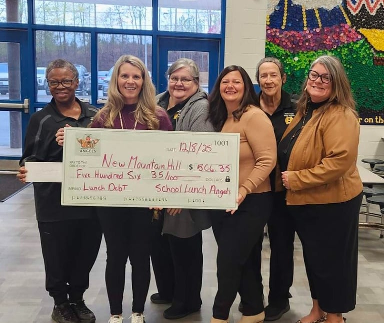 New Mountain Hill Elementary Check Presentation to Eliminate School Lunch Debt - 12/08/2025