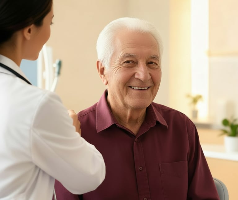 Fonoaudióloga e paciente em consultório