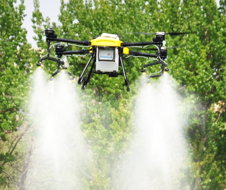 Fumigación con drones agricolas