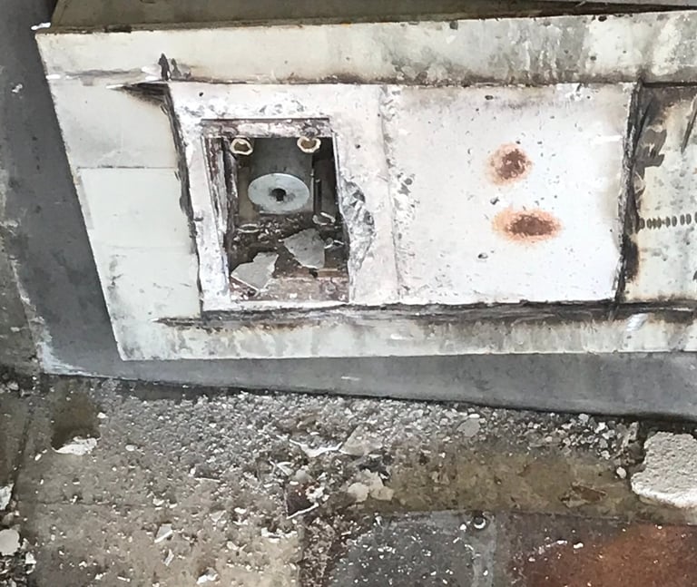 tentative d'effraction sur un coffre fort Fichet Bauche
