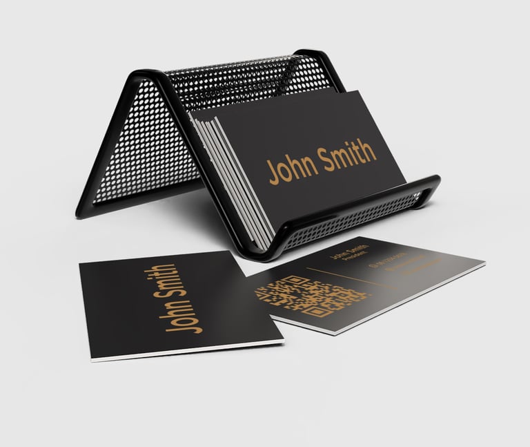 Porte-cartes de viste en treillis