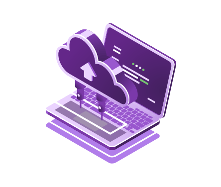 Computador ligado a uma nuvem