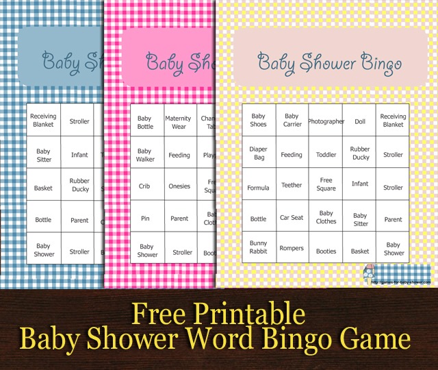 baby shower bingo