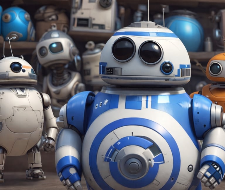 Friendly robot ready to lead their new team