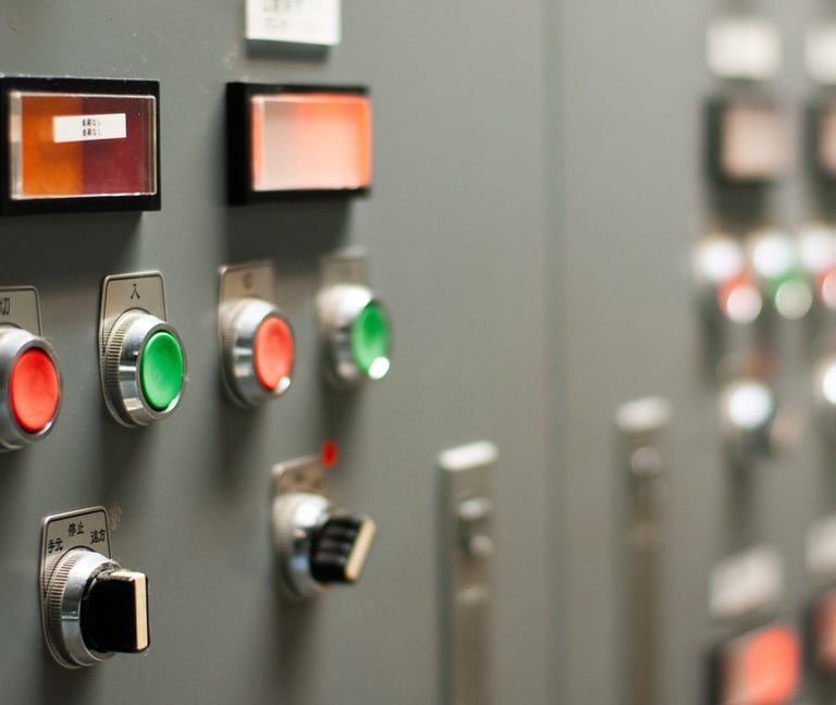 Electric panel with many buttons