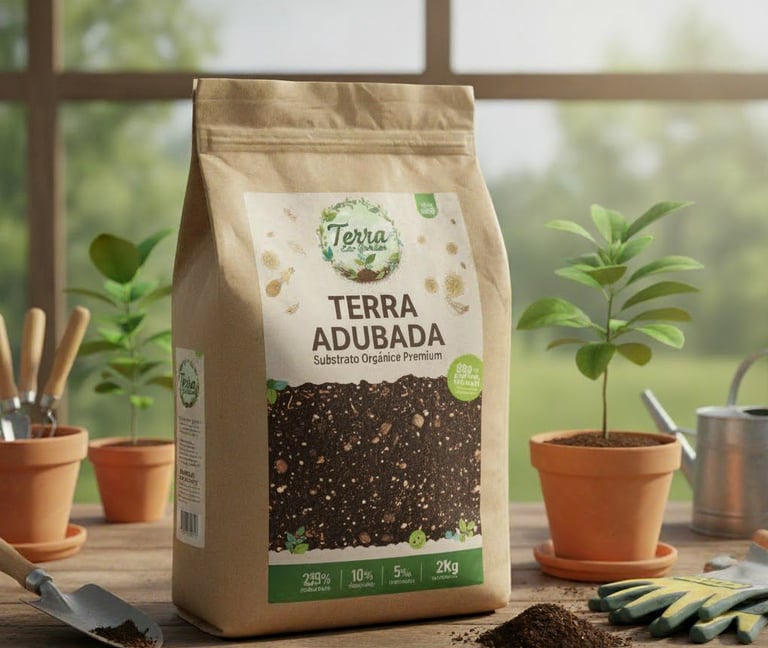 Já contém nutrientes essenciais (nitrogênio, fósforo e potássio).